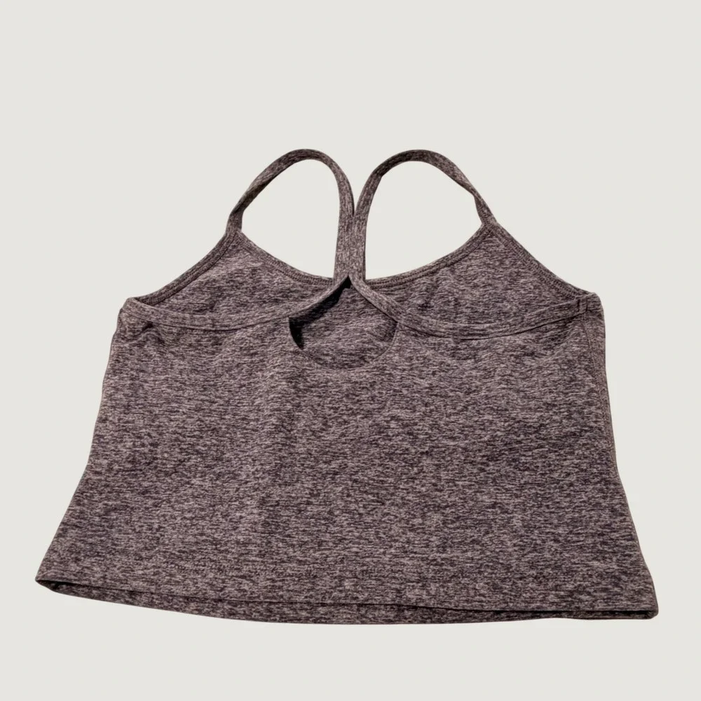 Beyond Yoga Women's Space Dye Heather Purple Crop Tank and Shorts Set Size XS